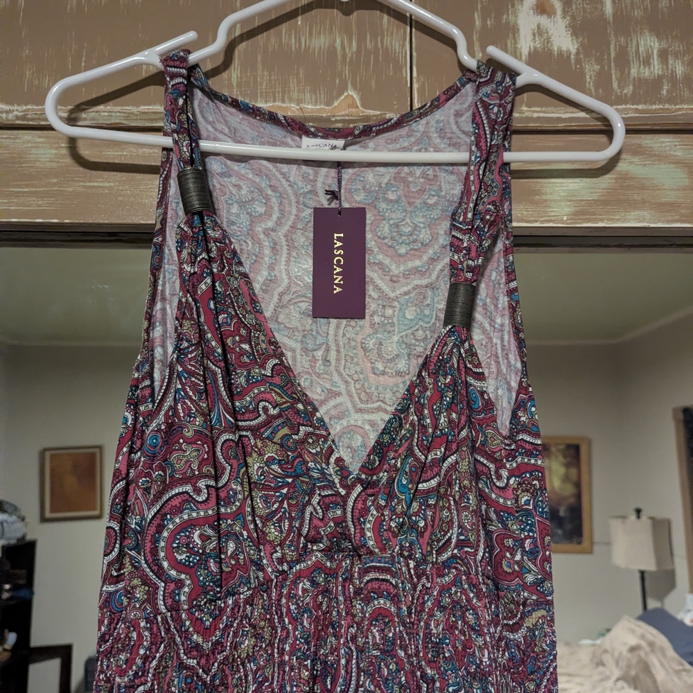 Lasagna Paisley Maxi Dress - Pink and Blue